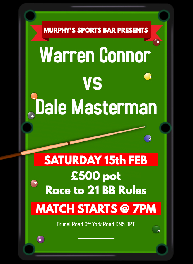 Warren Connor v Dale Masterman